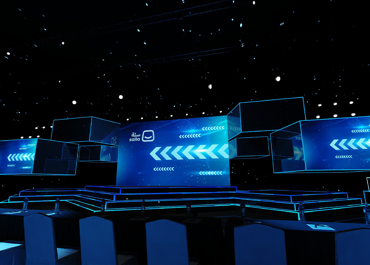 Salla event show floor during the opening in Doha