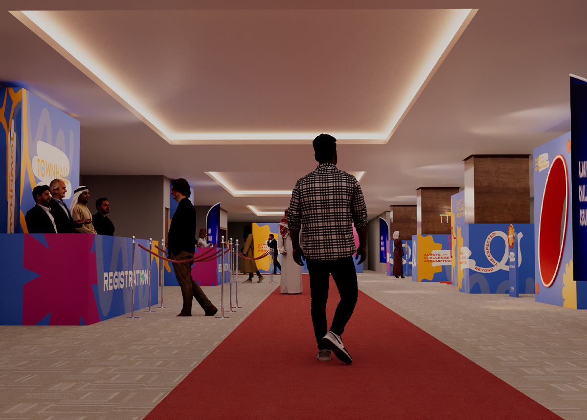 QDB Town Hall main stage during the opening in Doha